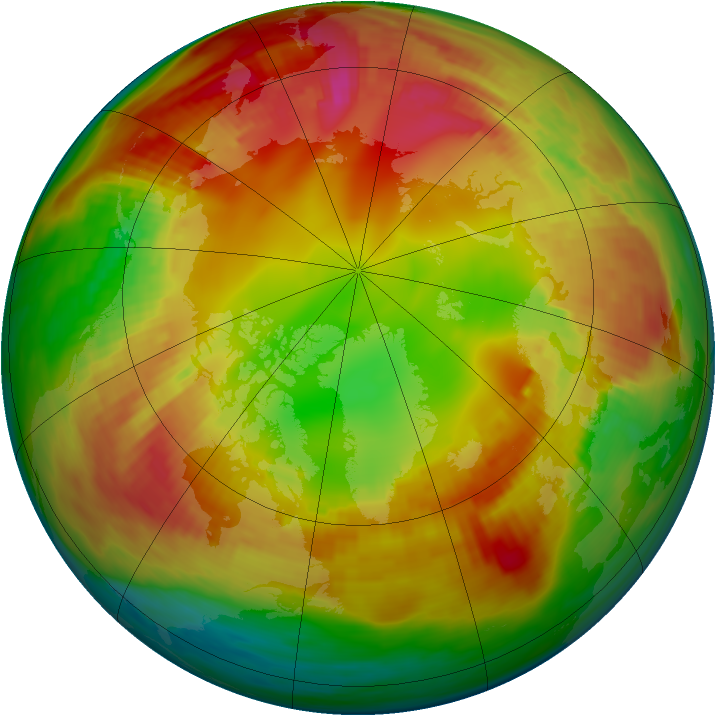 Arctic ozone map for 02 February 1982